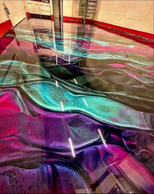 Metallic Epoxy Resin Floor Coating | 60+ Minute Work Time | Bubble-Free, High-Gloss Finish