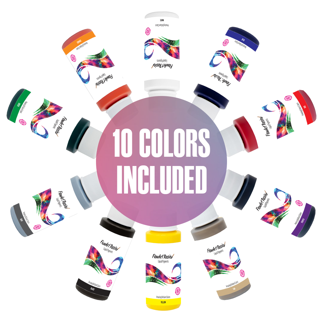 Liquid Pigments for Epoxy Resin - 10 colors included