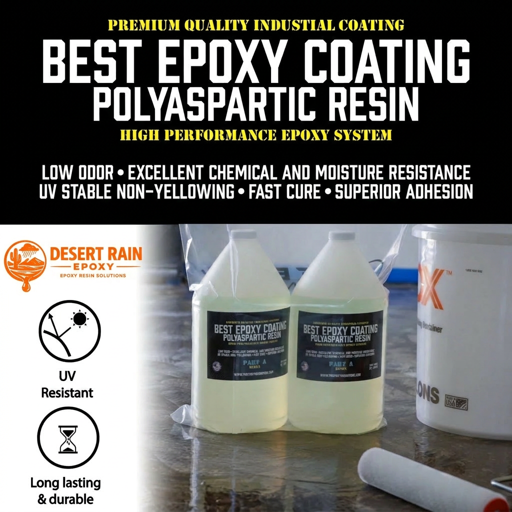 Polyaspartic 2 Part Flooring System - 90% Solid Non Yellowing Non Fading
